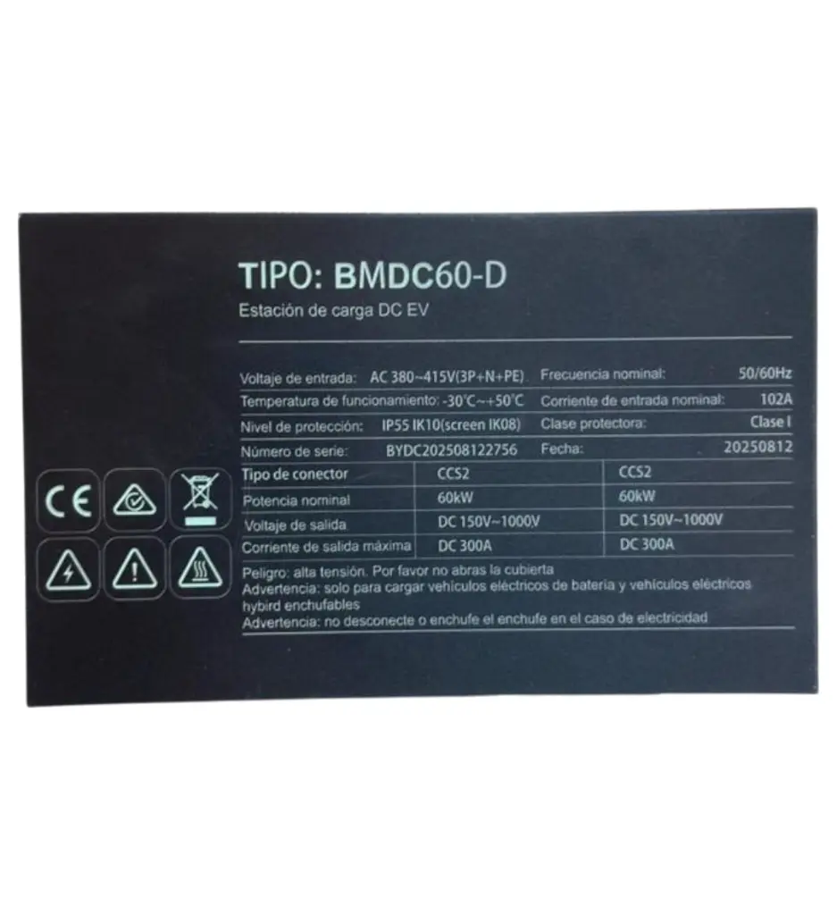 Carregador DC 60 kW EBV BMDC60-D — detalhe do rack de módulos de potência