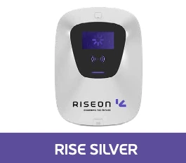 Carregador Veicular | Riseon | Rise Silver | EV | A-SI-007-AC-T2-WBER | 7,4kW | 230V | 32A | Tipo 2 | OCPP 1.6 | Display